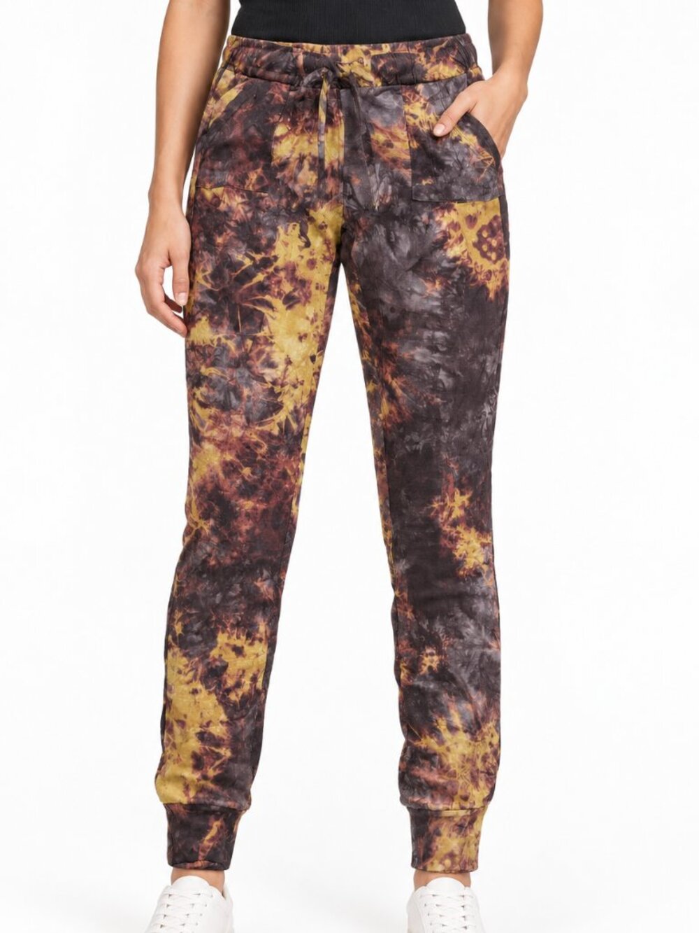 Amaryllis Tie Dye Drawstring Jogger Pants Size S NWOT